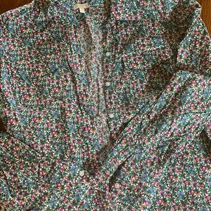 Talbots flowered blouse